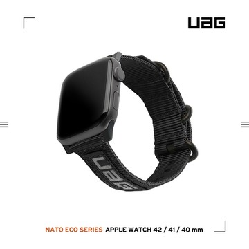 UAG Apple Watch 38/40/41/42(S10/11)mm Nato環保錶帶-黑