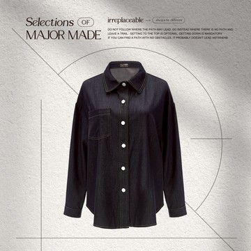 【MAJOR MADE】未水洗銀釦牛仔襯衫