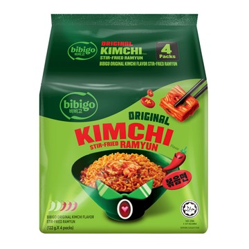 韓國CJ bibigo 炒泡菜風味乾拌麵4包入