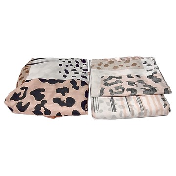 Blue Cat 藍貓 銀離子抗菌 Set  床包 + 薄被套  3.5 x 6.2尺  豹紋