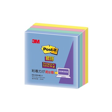 3M Post-it 利貼 紙磚系列 狠黏便條紙-繽紛繁花 (654-4SS-MC-3) 墊腳石購物網