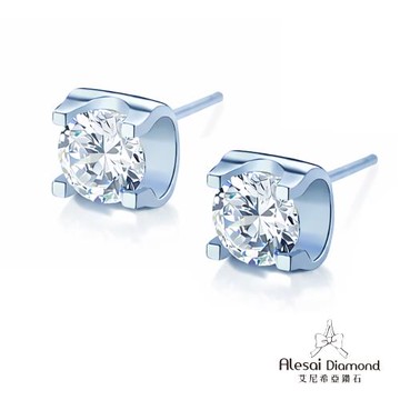 Alesai 艾尼希亞鑽石 2克拉 鑽石耳環 D/VVS1 培育鑽石 3EX 車工