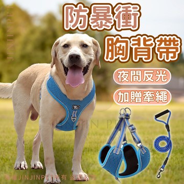 🎉現貨+送牽繩🎉狗狗胸背帶 胸背帶 寵物胸背帶 狗背帶  胸背帶中型犬 大型犬胸背帶 寵物牽繩 牽繩 防暴衝 狗繩