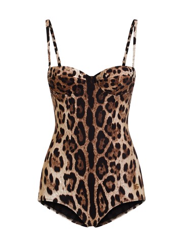 dolce & gabbana animalier one-piece swimsuit