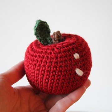 手作毛線美食 遊戲玩具 餐廳布置 白雪公主紅蘋果/鑰匙圈