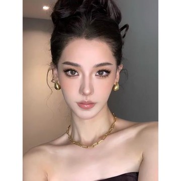 大水滴！金色耳環女2026新款爆款高級感輕奢耳釘小眾歐美耳飾夸張