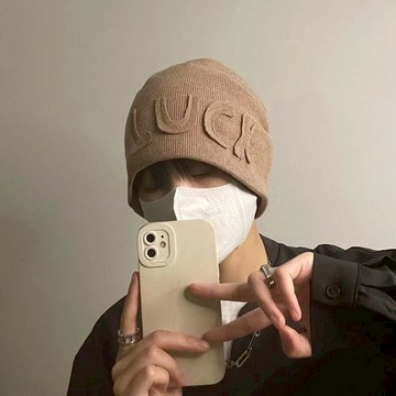 男款秋冬復古歐美風大字母護耳帽