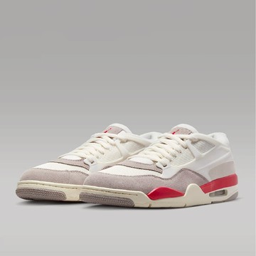 【NIKE】AIR JORDAN 4 RM 喬丹 籃球鞋 氣墊 運動鞋 穿搭 白灰紅 男款 HF8126-100
