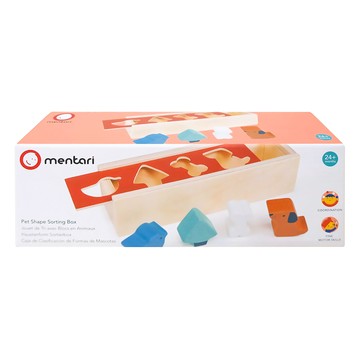 mentari 可愛動物配對盒 MT7109 適用年齡：2歲以上 主要材質：橡膠木  多色  1組