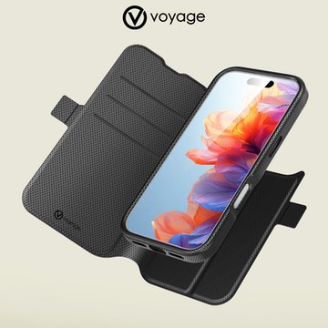 VOYAGE iPhone 16系列 2合1磁吸翻蓋皮套-黑