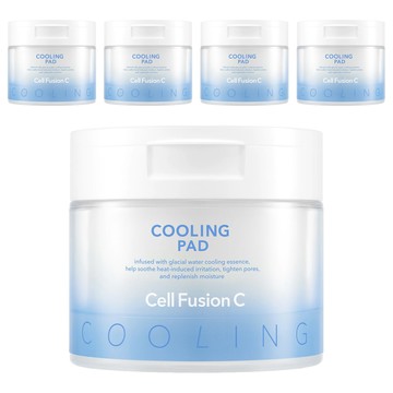 Cell Fusion C 台灣公司貨 鎮靜毛孔冰感棉片 180ml  5個  70片