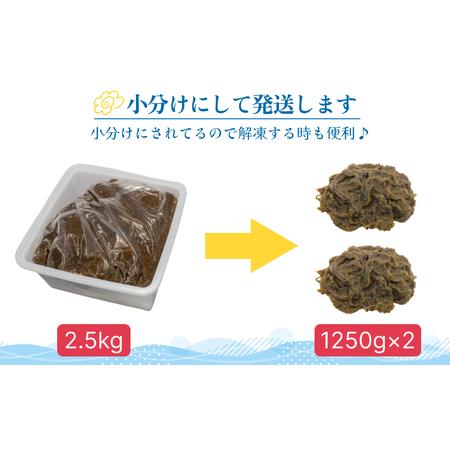 ふるさと納税 生産量日本一！うるま市塩蔵もずく（お徳用）２．５Kg　塩漬け　もずく　塩蔵　沖縄　手軽　贈り物　冷凍　天ぷ.. 沖縄県うるま市