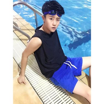 束胸泳衣外穿夏季新款無袖套頭寬松中性潛水速干溫泉沙灘泳衣套裝