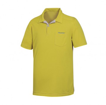 【【蘋果戶外】】山林 31P69 59 檸檬黃 男 透氣排汗有領上衣 抗UV 短袖上衣 吸濕 快乾 春夏 Mountneer