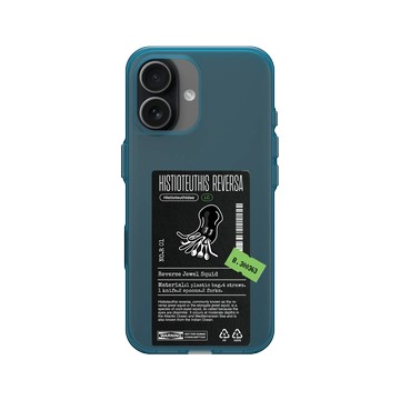 iPhone 17 Clear (相機按鈕) 夜幕藍 - Marine Debris - 塑膠袋逆帆魷（隱藏版）