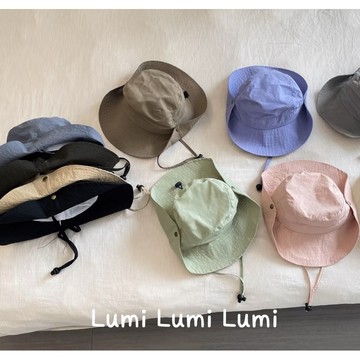 現貨 Lumi小鹿米 🍄🍄 速乾面料 純色漁夫帽  兒童漁夫帽 兒童遮陽帽 A130 兒童帽子 女童帽子 男童帽子