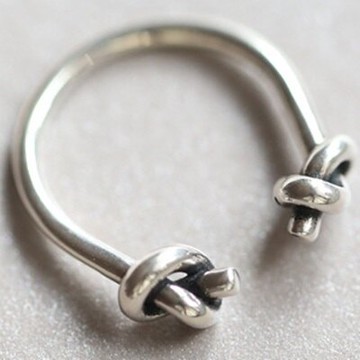 現貨+預購 925純銀戒指 銀飾-結扣造型獨特吸睛流行母親節生日情人節禮物女配件73ae1【獨家進口】【米蘭精品】