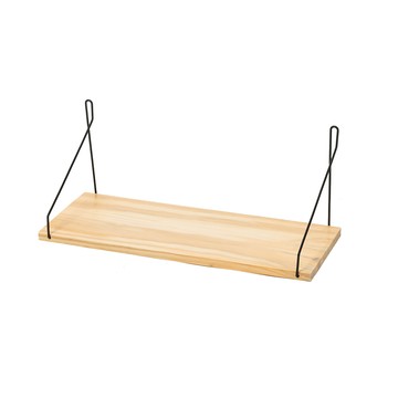 樂嫚妮 牆上可掛式木層板層架置物架-40.2X16.5X15-贈掛勾M
