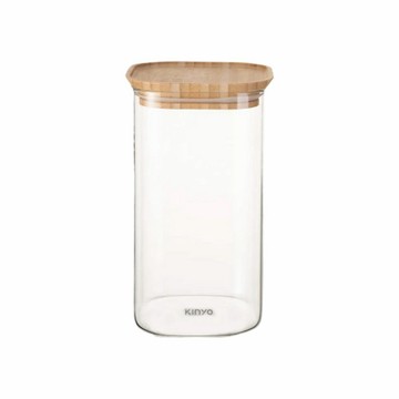KINYO 竹蓋耐冷熱大口徑密封儲物罐1500MLx2
