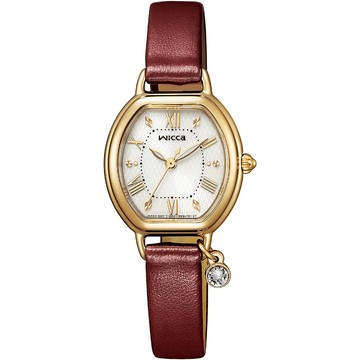 CITIZEN 星辰 Wicca 情人節推薦款 水晶太陽能女錶 套錶 KP2-523-92