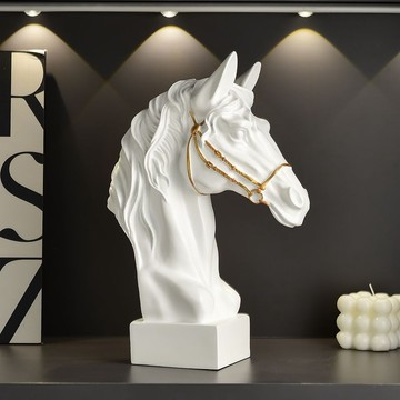 台灣出貨♞可開統編 現代簡約大氣創意擺件馬裝飾品馬頭工藝品開業禮品喬遷禮物