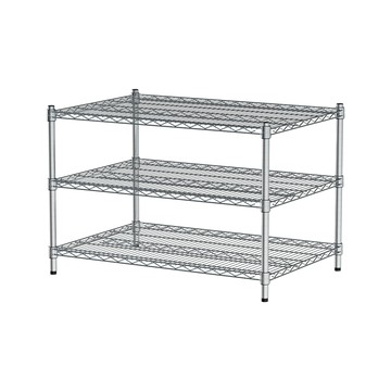 【dayneeds】荷重型 90x60x60公分 三層電鍍(鎖管)波浪鐵架