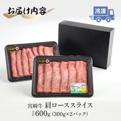 ふるさと納税 宮崎市 宮崎牛肩ローススライス 300g×2パック 合計600g(宮崎市)