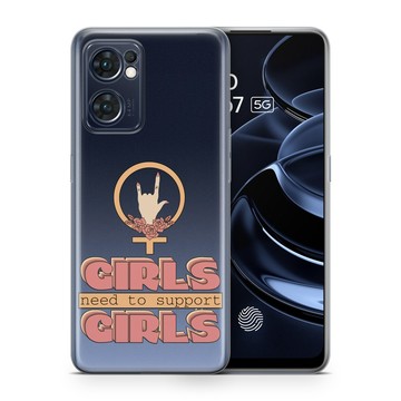 INGENI 【INGENI徹底防禦】OPPO Reno 7 5G 手機殼 保護殼 TPU全軟式 設計師彩繪手機殼-支持女孩