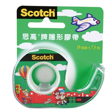 3M Scotch小管芯隱形膠帶/105/19mmx7.5M/附膠帶台