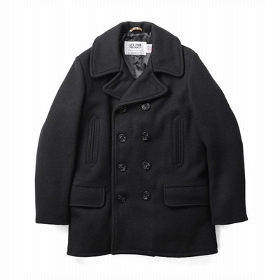 男女兼用 M 新品 SCHOTT ショット 782US 4ポケット Pコート ブラック