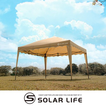 Solar Life 索樂生活 客廳帳 彈開式炊事帳篷二代 附收納袋 永久保修.27秒帳客廳帳 速搭園遊會停車棚 活動帳快速帳 遮陽棚遮雨棚 彈開帳炊事帳