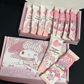 ✨臺灣出貨✨六一爆款爆款棒棒糖禮盒超萌少女心美樂蒂白桃味棒棒糖送閨蜜
