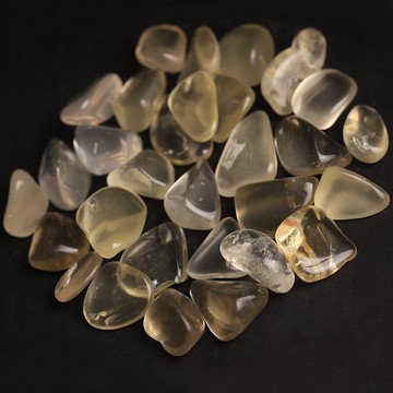 千琪水晶碎石取材大自然黃水晶原石擺件能量水晶孩童把玩魚缸石