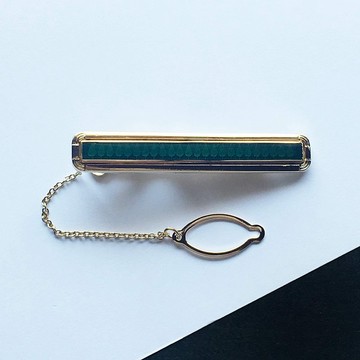 Grove [Olive Olive] 景泰藍器皿領帶夾 紅青銅清泉景泰藍18kgf