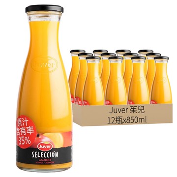 Juver 茱兒 芒果檸檬百香果汁 35%原汁含有率  850ml  12瓶
