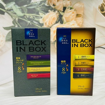 日本 AGF BLACK IN BOX 4種口味綜合黑咖啡/4種綜合焙煎黑咖啡 8本入 兩款可選｜全店$299 全家取貨免運