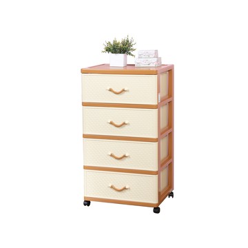 KEYWAY 【 真心良品】古賀加寬四抽收納櫃(附輪)138L-1入組 JL840  面寬54cm