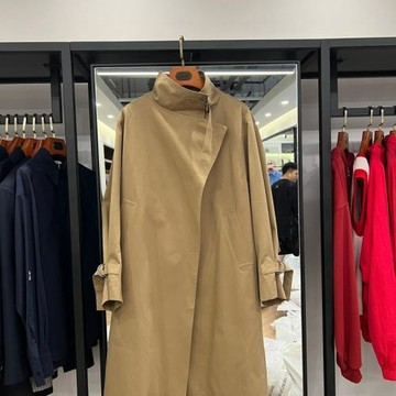 MAKE韓國貨高品質中長款卡其色風衣外套女春秋新款韓版寬松氣質