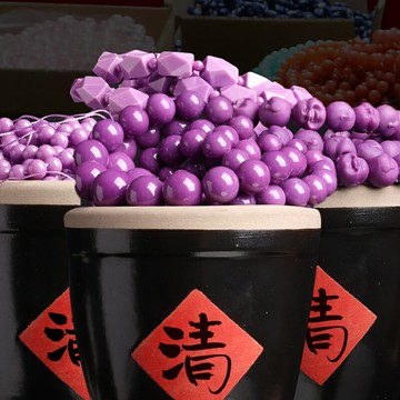 親寶水晶紫云母多圈佛珠手鏈女款佛頭手串項鏈DIYS925銀首飾B