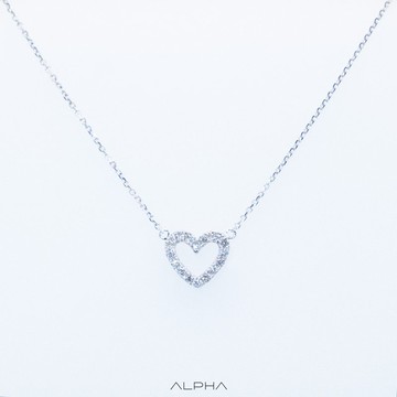 天然鑽石 18K金 愛心鎖骨鏈 日常百搭 輕奢珠寶