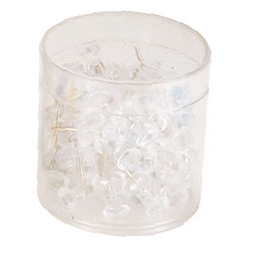 【文具通】LIFE 50入透明美式圖釘 E9010040【領券滿額再折千12/31止】