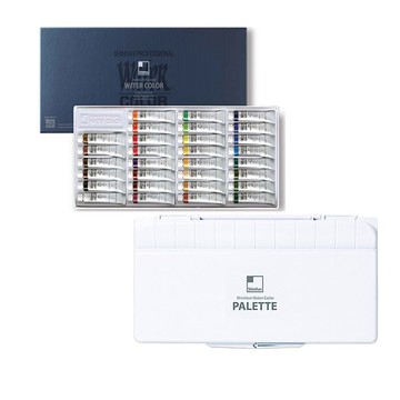 ShinHanart 專家級水彩顏料 + 24格水彩調色盤  7.5ml  30色