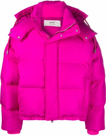 AMI Paris - Ami de Coeur puffer jacket - unisex - Nylon/Fabric - M - Pink