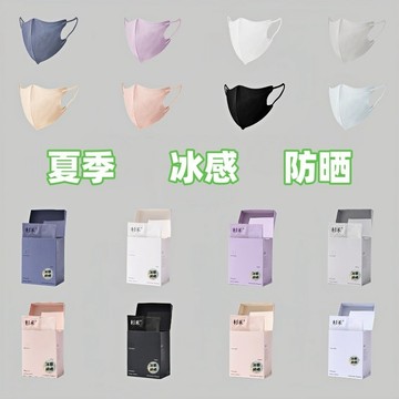 💥臺灣有貨💥免運💥冰感防曬3d立體口罩一次性口罩護眼角upF50+透氣薄款防紫外綫夏季 BMQG
