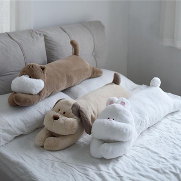 ?快速出貨 可開發票 軟軟小狗抱枕貓咪夾腿睡覺長條枕午休枕沙發靠墊床頭靠枕