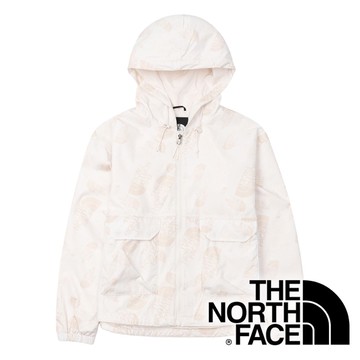 【THE NORTH FACE 美國】女防風保暖連帽外套『梔子花白』NF0A7QSH 戶外 休閒 登山 露營 保暖 禦寒 防風 外套