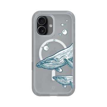 iPhone 17 AirX 流變灰 - MYMY REVERZ TATTOO - 鯨魚母子