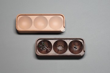 曼菲斯首飾盒-三廂S (山毛櫸/核桃木) (可加購客製刻字)