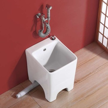 小戶型拖把池迷你小號高腳特大號陽臺拖布盆陶瓷605030CM家用尺寸 b8031