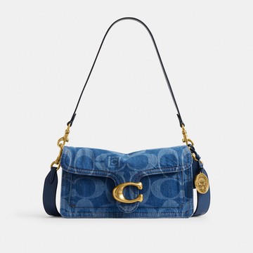 TABBY 經典 SIGNATURE 大號 丹寧布 COACH CLOT 26 單肩手袋